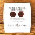 Barrel Cufflinks - Olive and Poppy