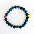 Barrel Bead Bracelet - Moss Agate