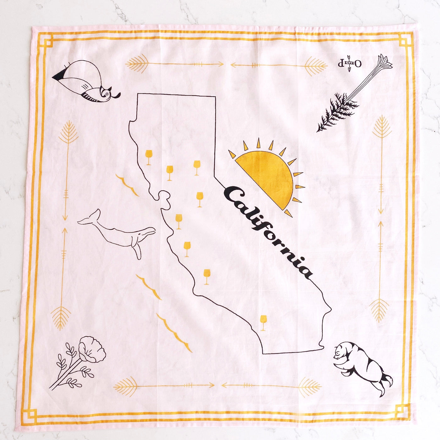Olive and Poppy California Wine Region Bandana
