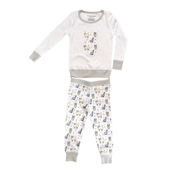 Vineyard Animal Kids Pajama Set - Alex The Owl