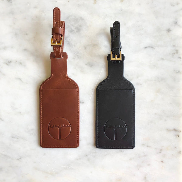 Leather Bottle Luggage Tag