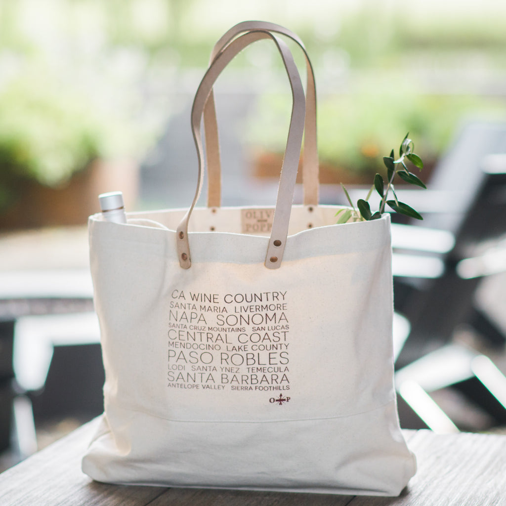 Appellation Tote Bags - Olive and Poppy