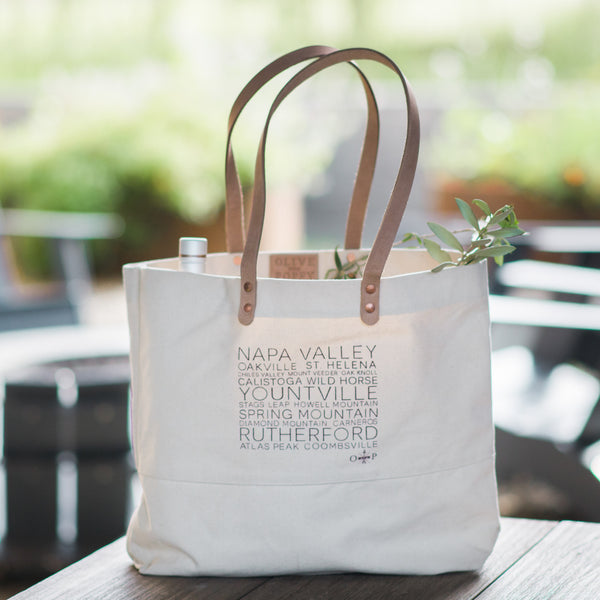 Appellation Tote Bags - Olive and Poppy