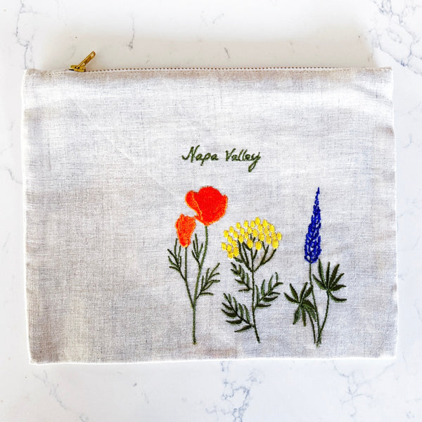 Zipper Pouch - Napa Valley Wildflowers