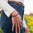 Barrel Bead Bracelet - Amethyst