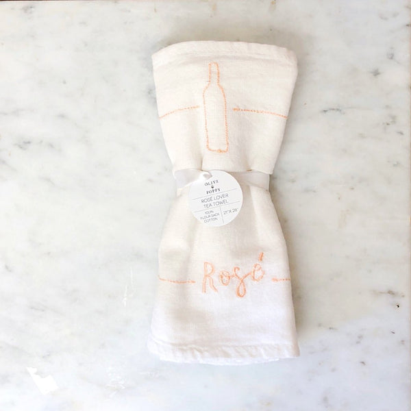 Rosé Lover's Tea Towel - Olive and Poppy