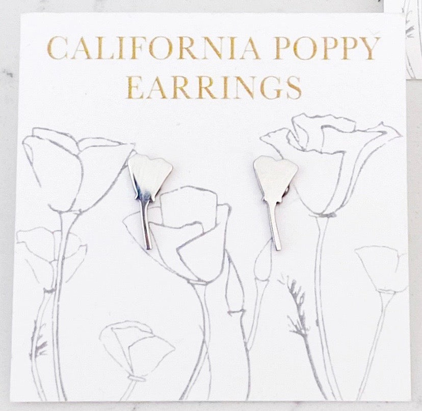 California Poppy Earrings
