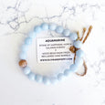 Barrel Bead Bracelet - Aquamarine