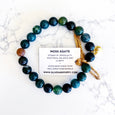 Barrel Bead Bracelet - Moss Agate