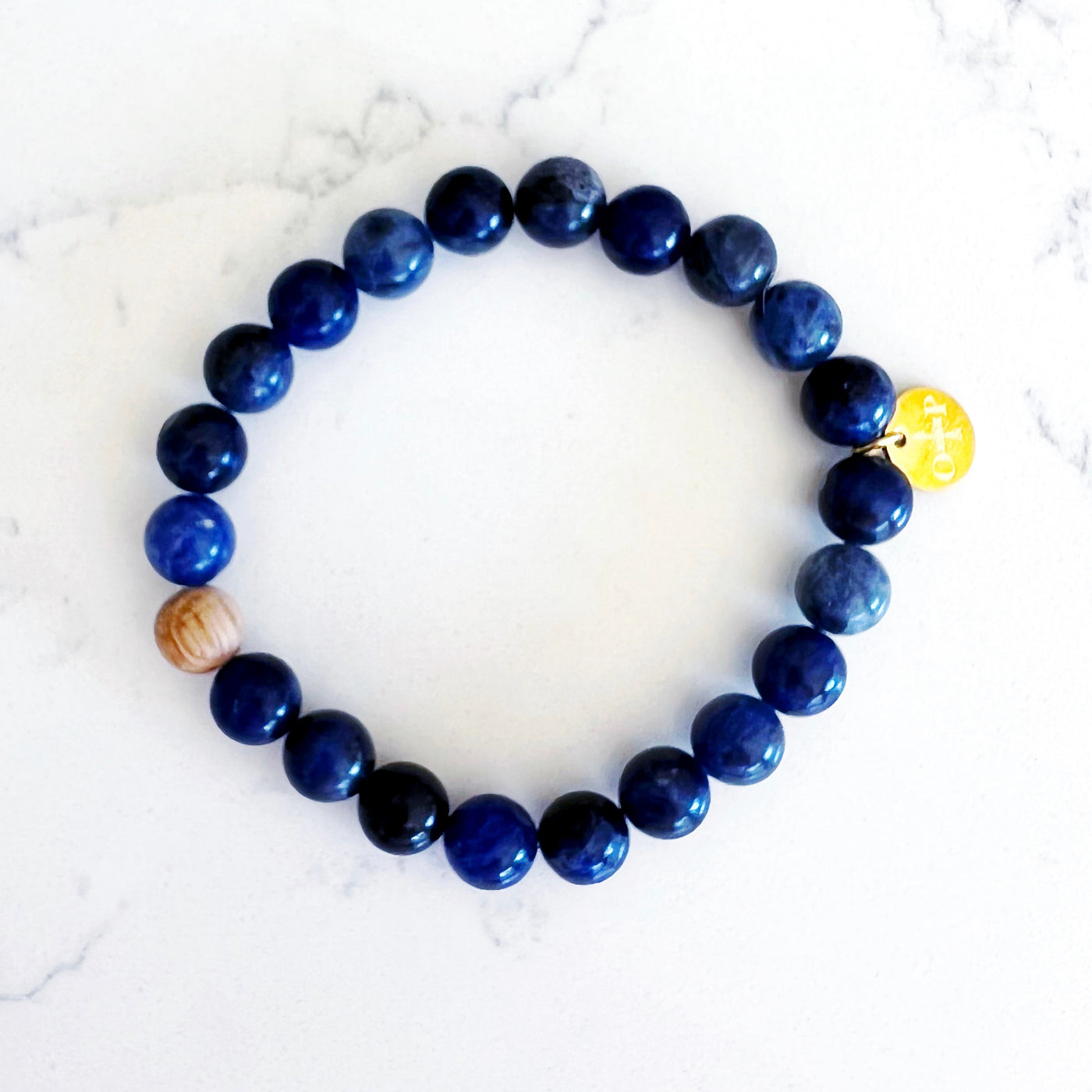 Barrel Bead Bracelet - Sodalite