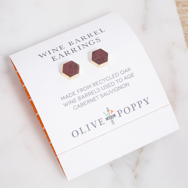 Barrel Earrings - Olive and Poppy