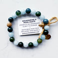 Barrel Bead Bracelet - Aqua Tones