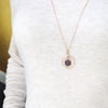 Double Hexagon Barrel Necklace - Olive and Poppy