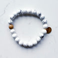 Barrel Bead Bracelet - Howlite