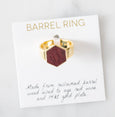 Barrel Ring - Gold - Olive and Poppy