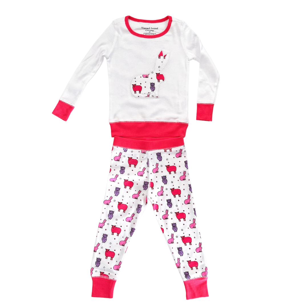 Vineyard Animal Kids Pajama Set - Emma The Jackrabbit – Olive and Poppy