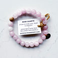 Barrel Bead Bracelet - Rose Quartz