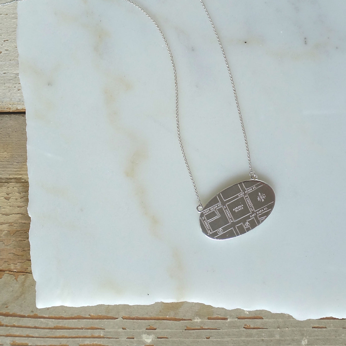 Sonoma Map Necklaces - Olive and Poppy