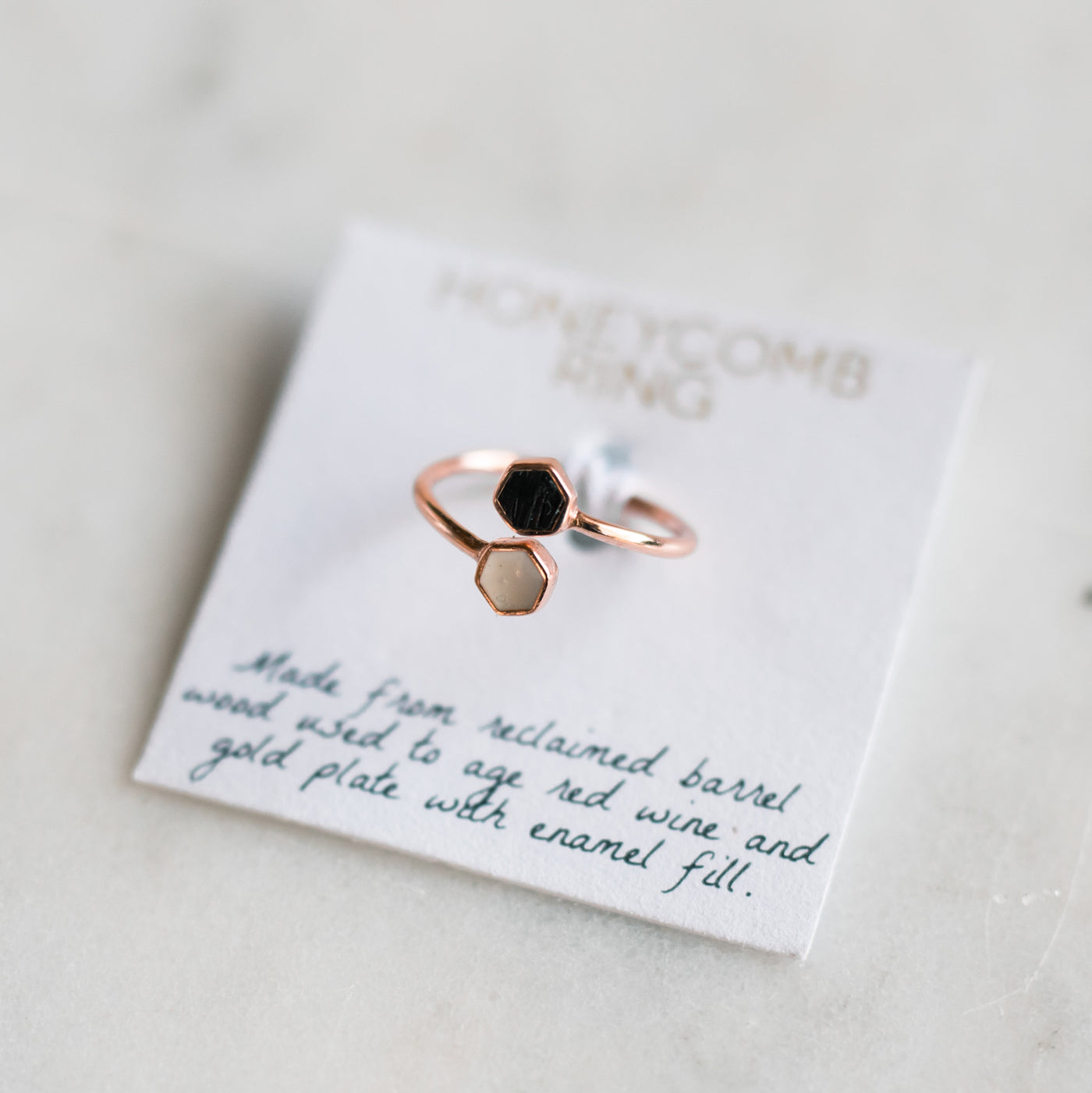 Rose gold hotsell honeycomb ring